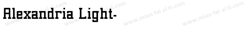 Alexandria Light字体转换